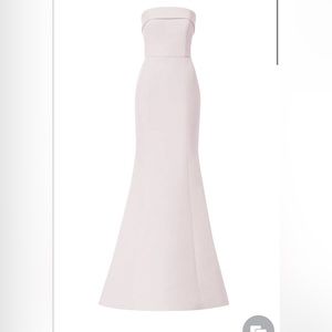 Amsale Jaylin Bridesmaid Dress. Color Champagne ; Size 4 Extra Length. NWT